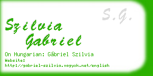 szilvia gabriel business card
