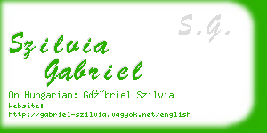 szilvia gabriel business card